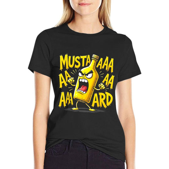 Mustard Bottle Scream Funny Condiment Rap Humor  Breathable T-Shirt