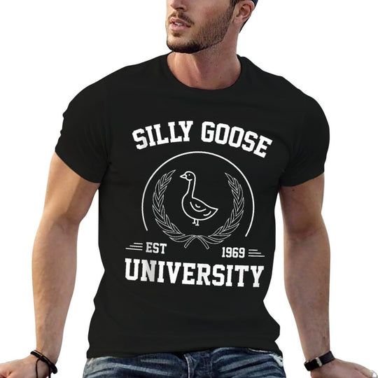 Silly Goose University Mens Womens Silly Goose Meme Costume  Slim-fit Cut T-Shirt