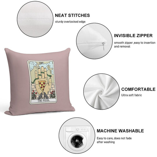 Pizza Reading Soft Durable Construction Throw Pillow