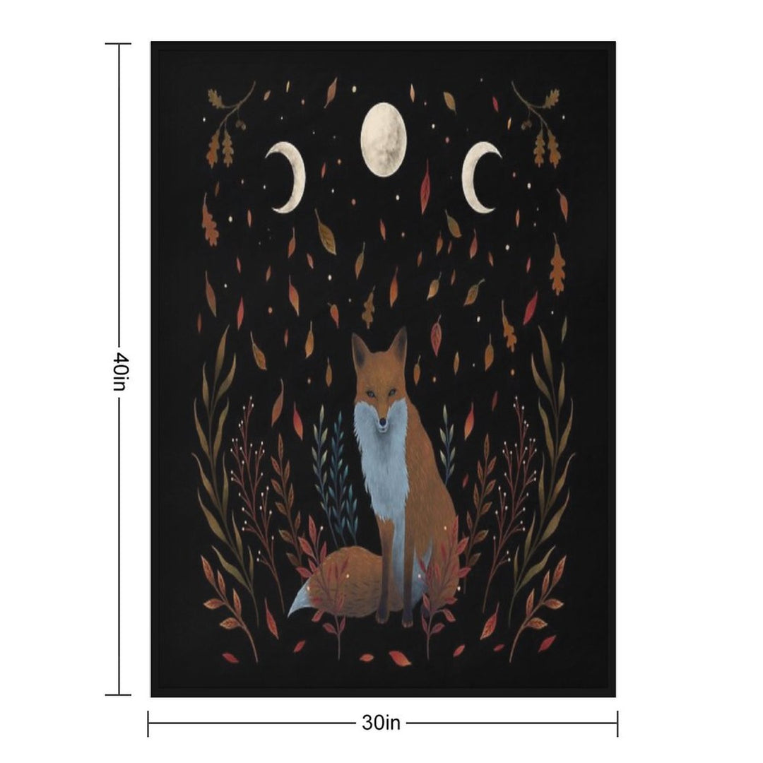 Autumn Fox Gift-ready Throw Blanket