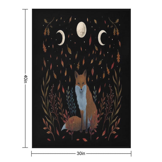 Autumn Fox Gift-ready Throw Blanket