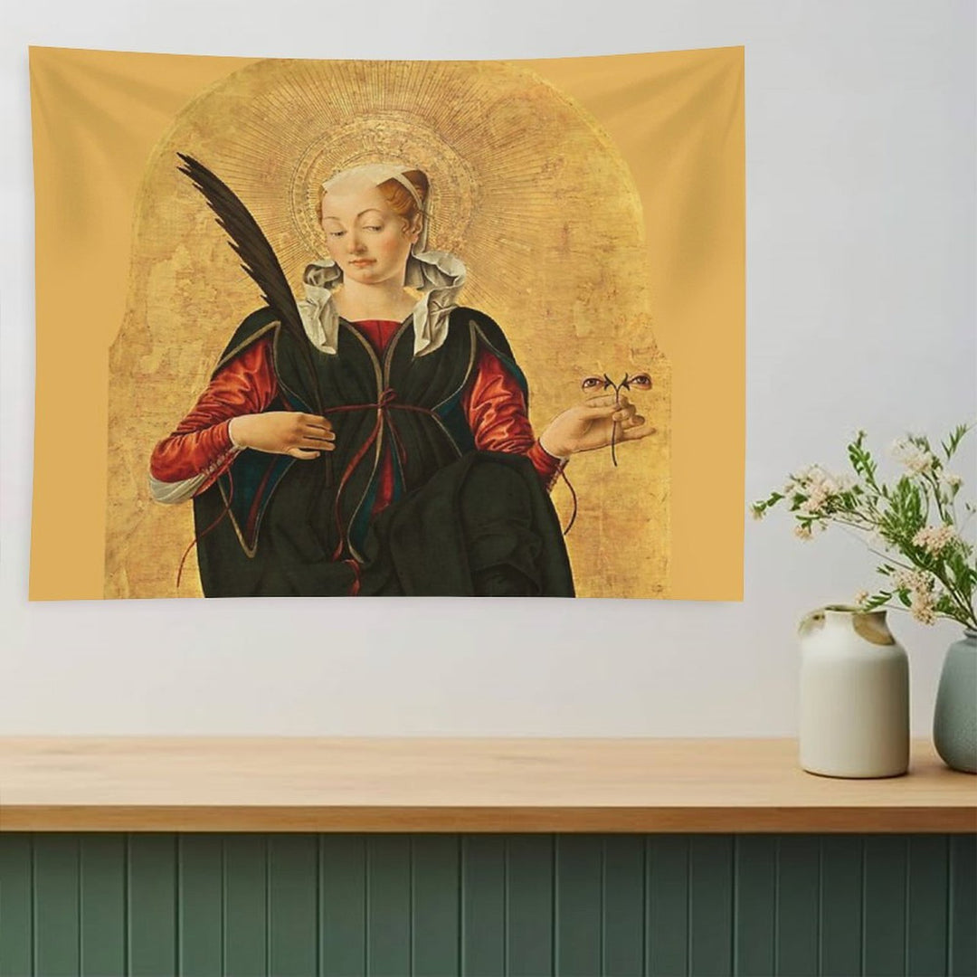 Digitally Remastered St. Lucy by Francesco Del Cossa Tapestry