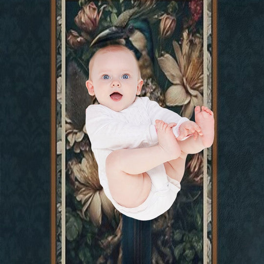 Maxamalist Painting of A Tropical Bird Machine-washable Throw Blanket