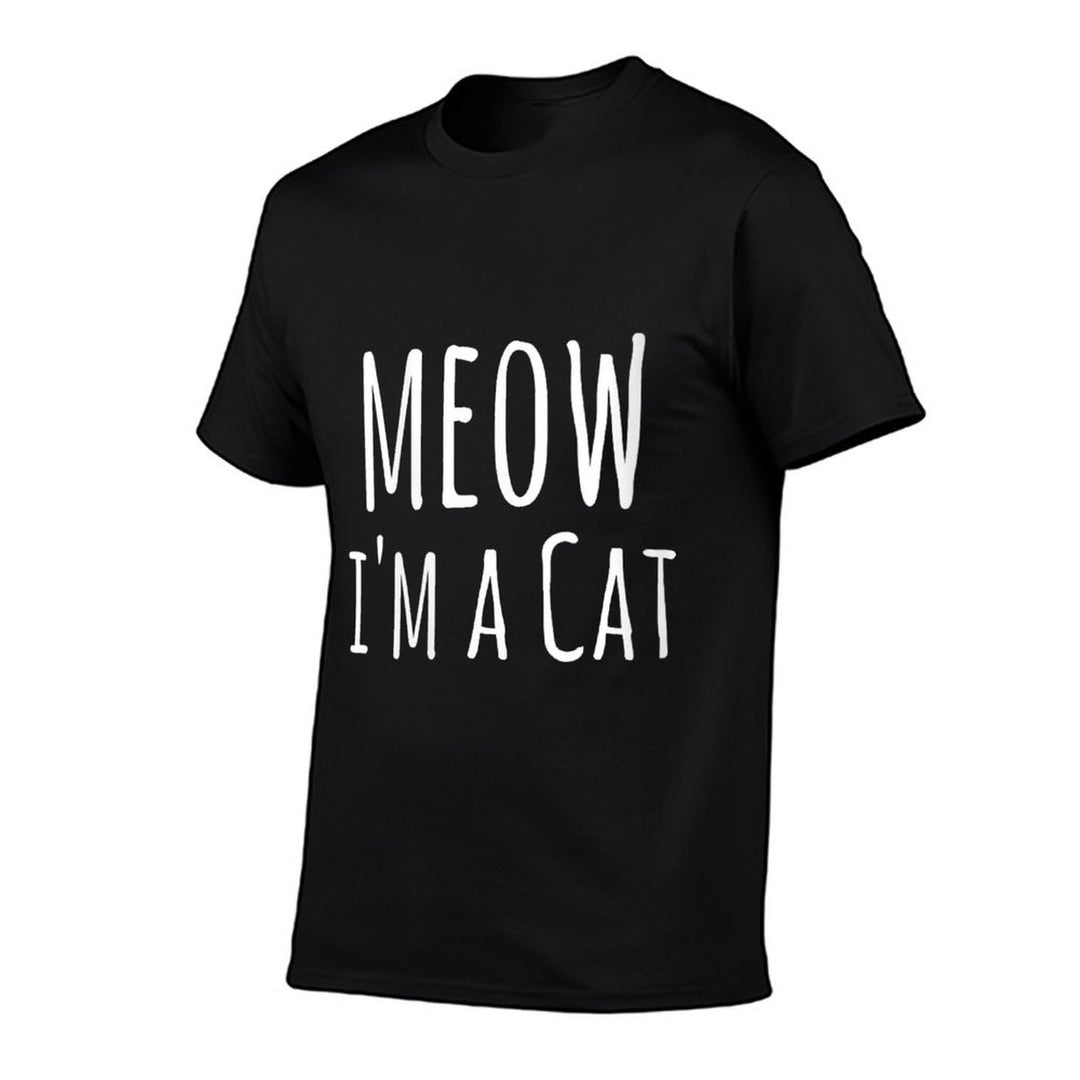 Womens Meow Im A Cat - Funny Cat Lover Lazy Halloween Costume  Easy-care T-Shirt