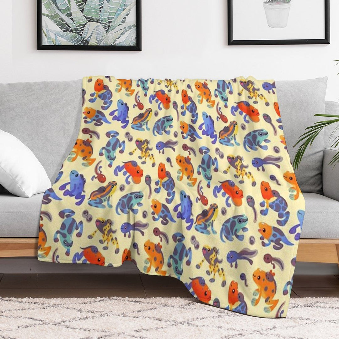 Poison Dart Frogs - Yellow Compact Throw Blanket