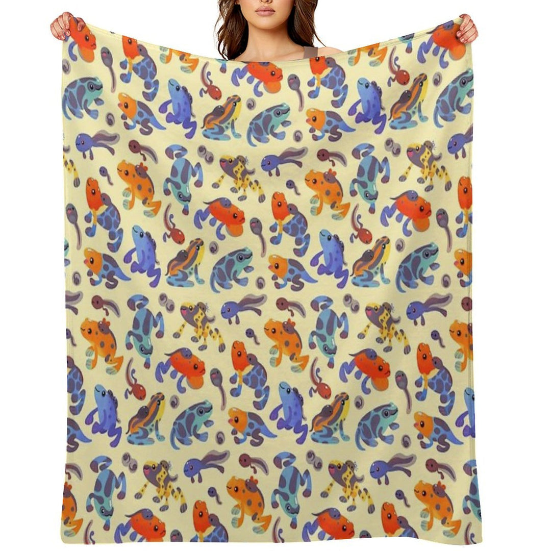 Poison Dart Frogs - Yellow Compact Throw Blanket