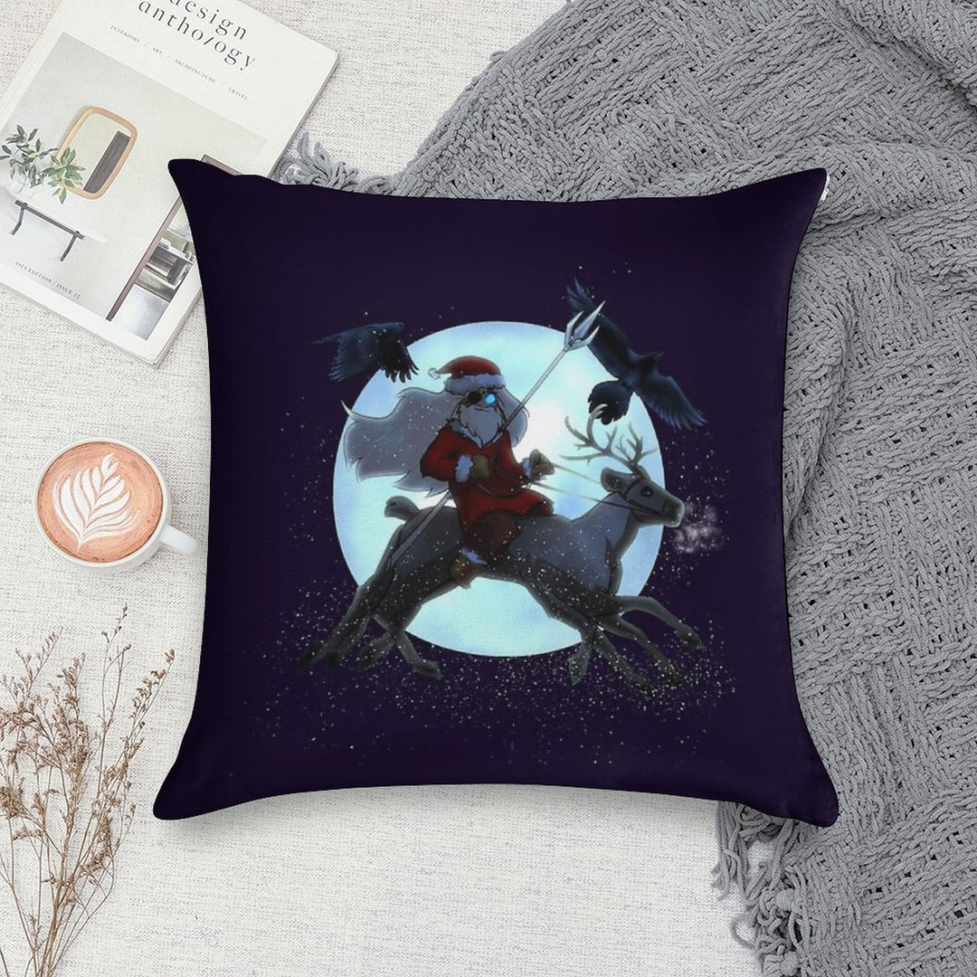 Odin Claus (DARK) Soft Hidden Zipper Throw Pillow