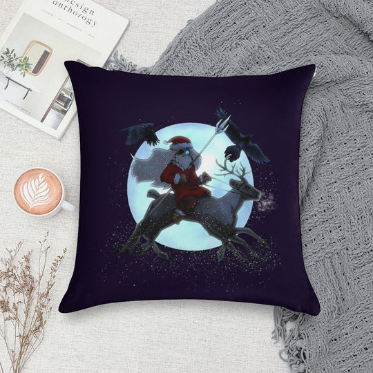 Odin Claus (DARK) Soft Hidden Zipper Throw Pillow