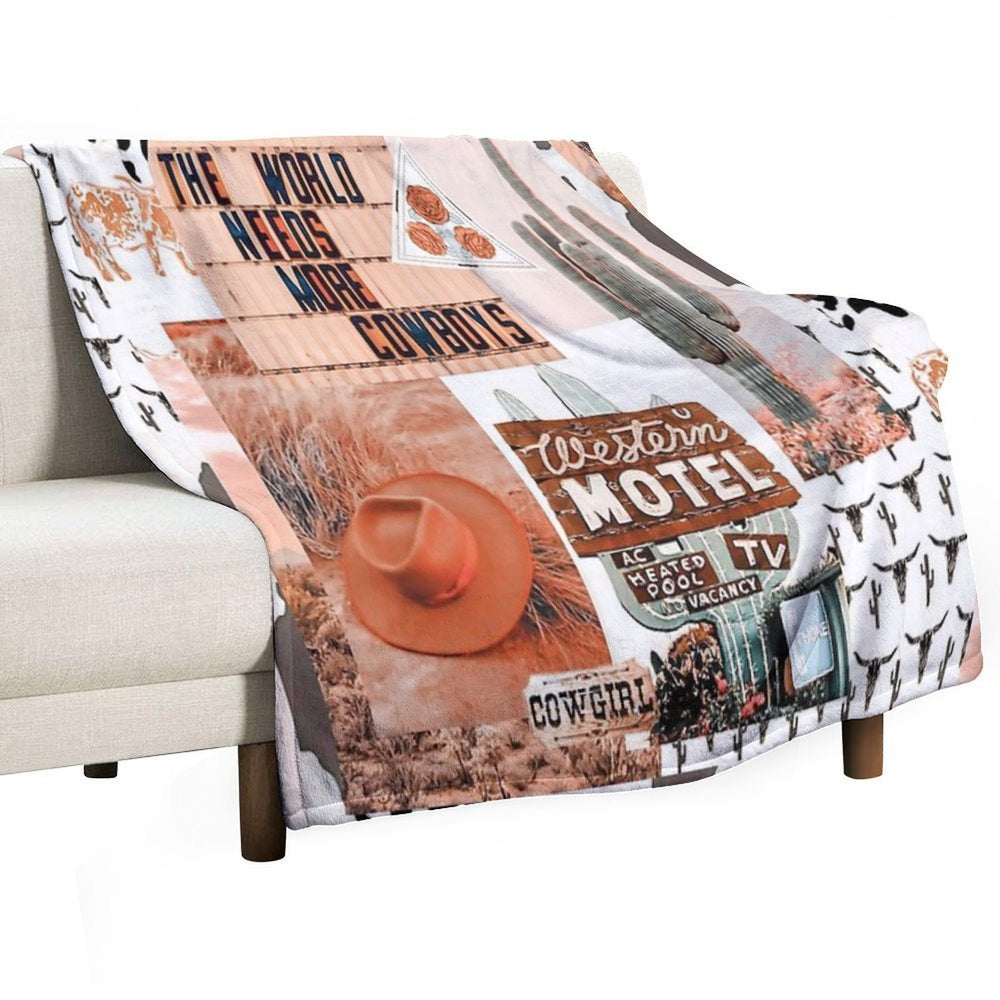 Western, Cowgirl Collage Art  Pinterest, Yeehaw Collage Quick-dry Throw Blanket
