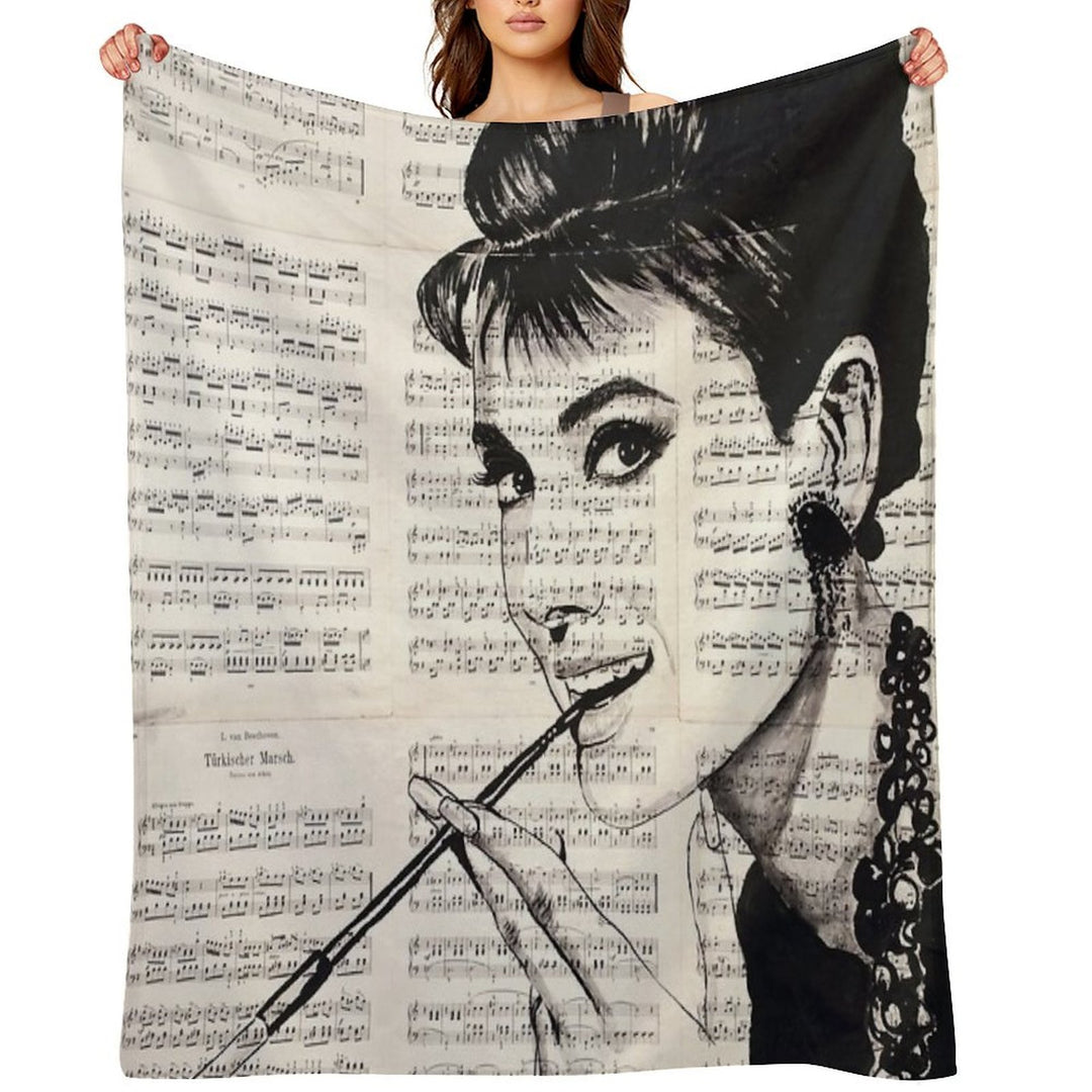 Audrey Hepburn Durable Throw Blanket