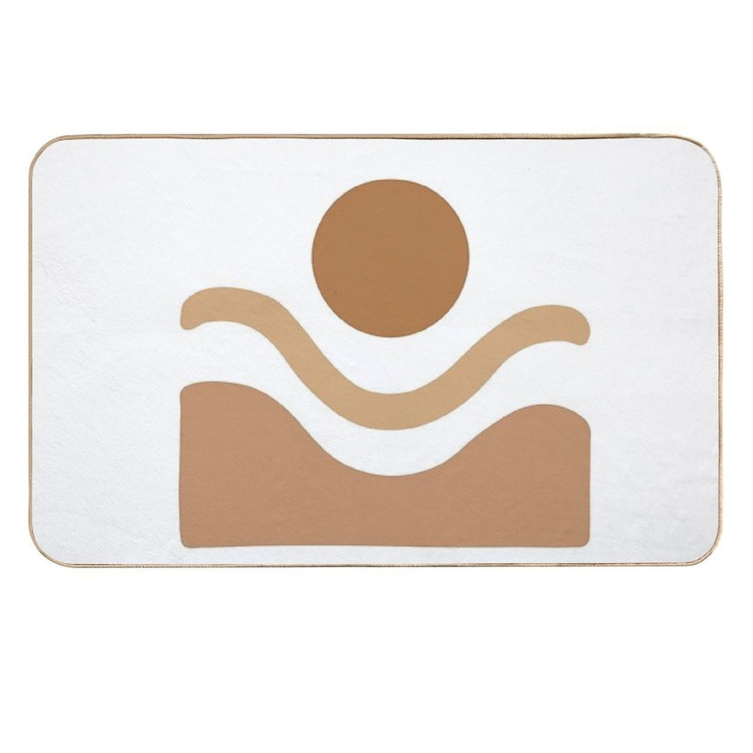 Boho Desert – Sandstorm & Sun in Earthy Tones  Versatile Bath Mat