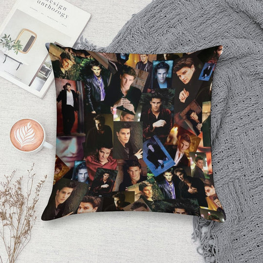 Angel Collage Soft Bedroom Essential Throw Pillow