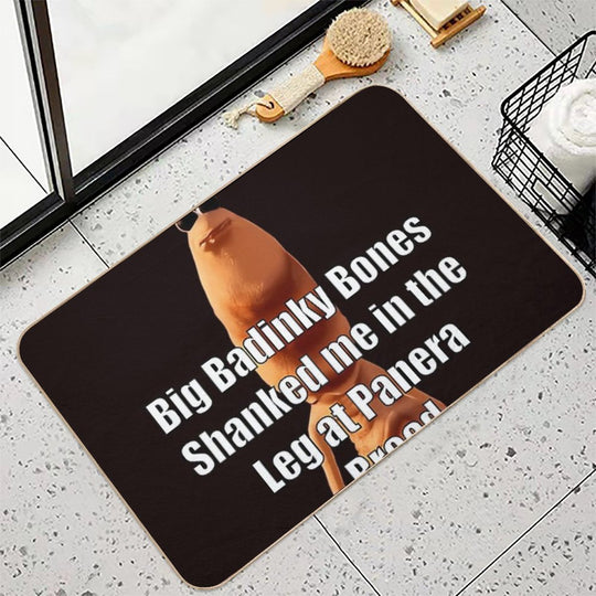 Marcus The Worm Big Badinky Bones Shanked Me  Toxin-Free Bath Mat