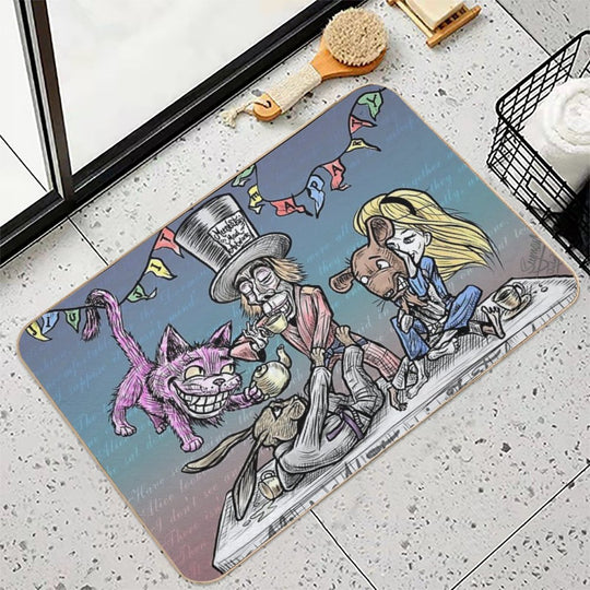Mad Jiu Jitsu Tea Party  Fade-Resistant Bath Mat