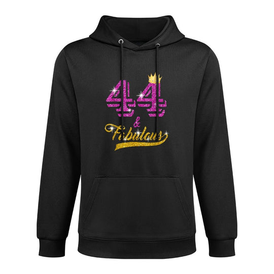 44 And Fabulous 44 Yrs Old B-day 44th Birthday Gift Moisture-Wicking Hoodie