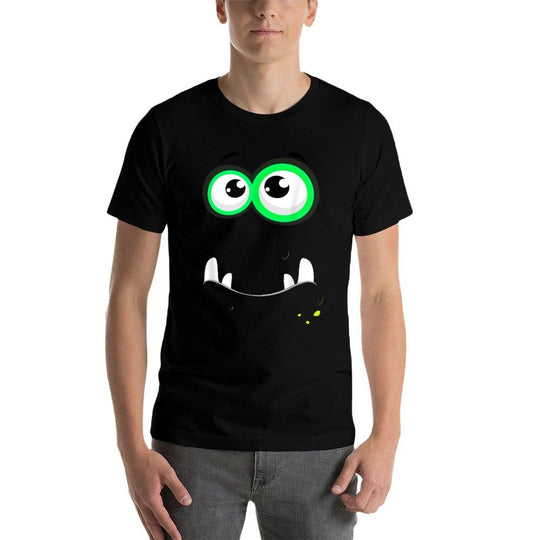 Funny Scary Monster Eyeball Face Easy Christma Costume Cute  Graphic-printed T-Shirt