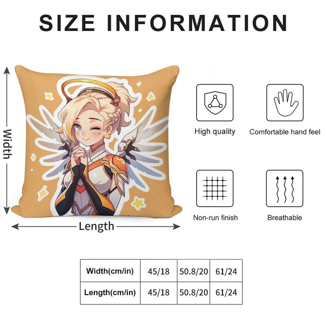 Cute Mercy Soft Multiple Sizes Throw Pillow