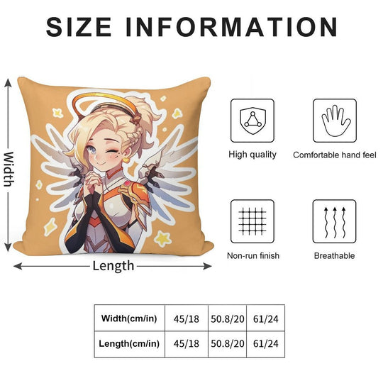 Cute Mercy Soft Multiple Sizes Throw Pillow