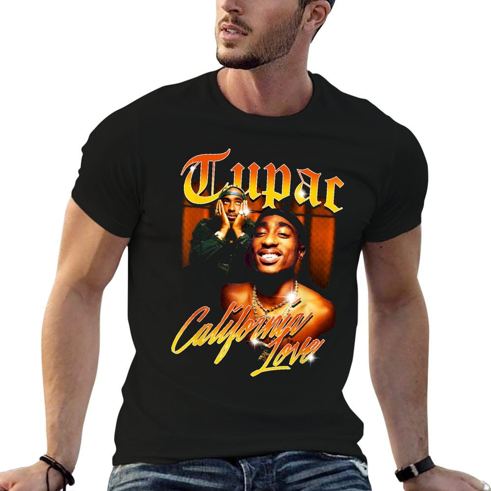 Official Tupac Love Vintage California, Black  Odor-resistant T-Shirt