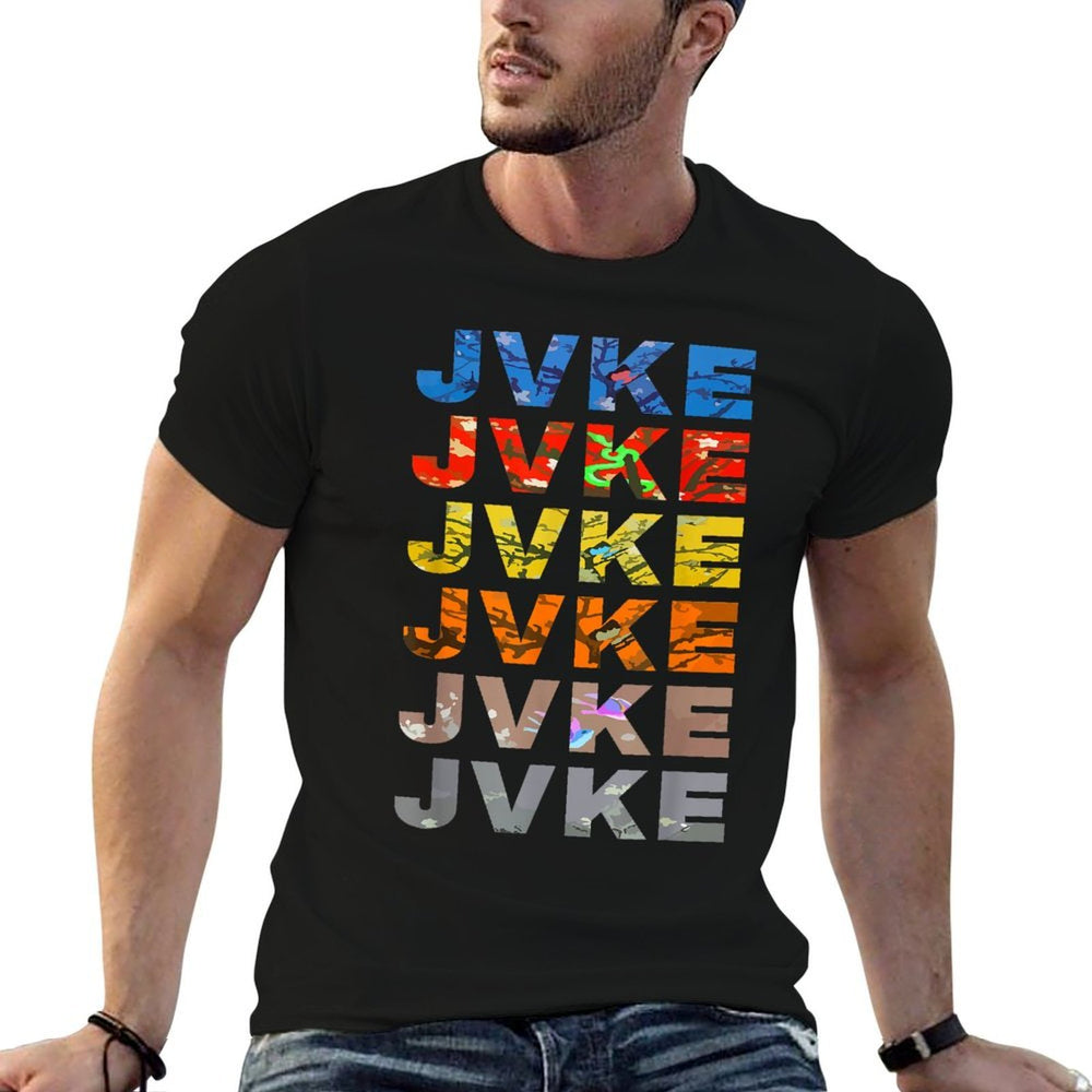 Jvke Colorful With Butterfly And Snake Vintage Retro  Slim-fit Cut T-Shirt