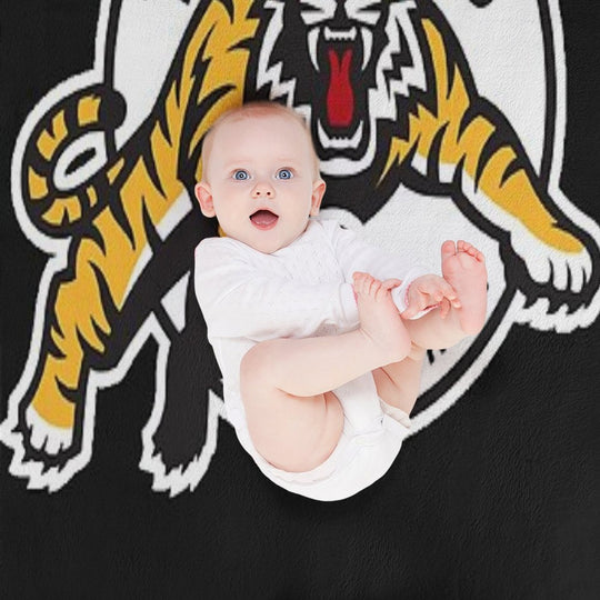 Hamilton Tiger Cats Cfl Logo Premium Throw Blanket