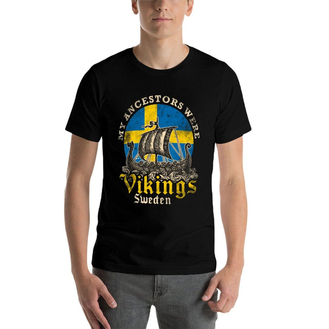 Swedish Sweden Swede Viking Ship  Vintage-inspired T-Shirt