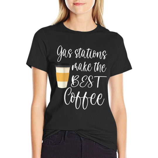 Gas Station Coffee Funny Quote Meme Saying Cheap Coffee  Affordable Price T-Shirt