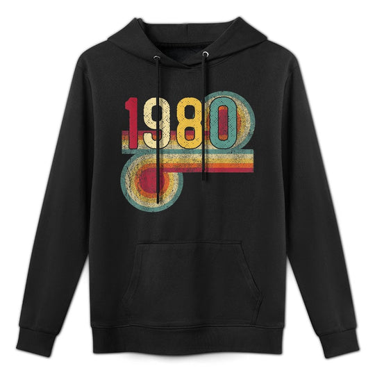 1980 40th Birthday Gift Vintage Retro Men Women 40 Years Old All-Day Comfort Hoodie