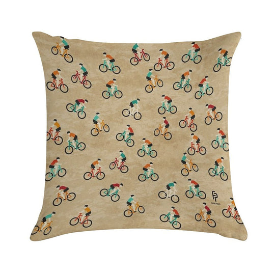 Mountain Biking at Hadleigh Castle Country Park Soft Shrink-Resistant Throw Pillow