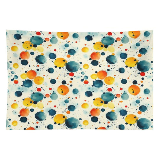 Watercolor Polka Dot Pattern – Colorful Abstract Circles Tapestry