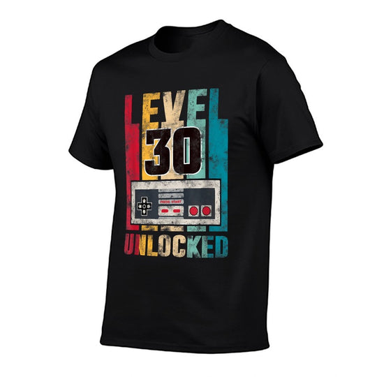 Level 30 Unlocked Funny Gamer 30 Years Old 30th Birthday  Quick-drying T-Shirt