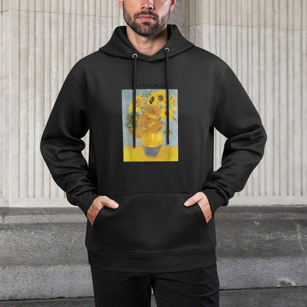 Van Gogh Sunflowers Art Gift Vincent Van Gogh Medium-Weight Fabric Hoodie