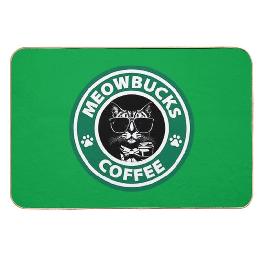 MeowBucks Coffee  Fade-Resistant Bath Mat