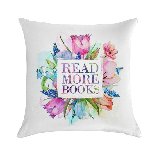 Read More Books Pastel Soft Durable Construction Throw Pillow