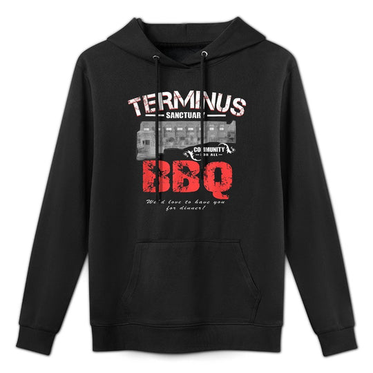Go Out Adult Terminus BBQ Funny Zombie Apocalypse Unisex Design Hoodie