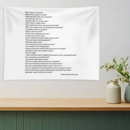 Every That's What She Said From The Office Tapestry