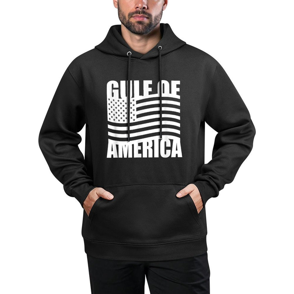 Gulf of United States of America USA Flag Patriotic Kangaroo Pocket Hoodie