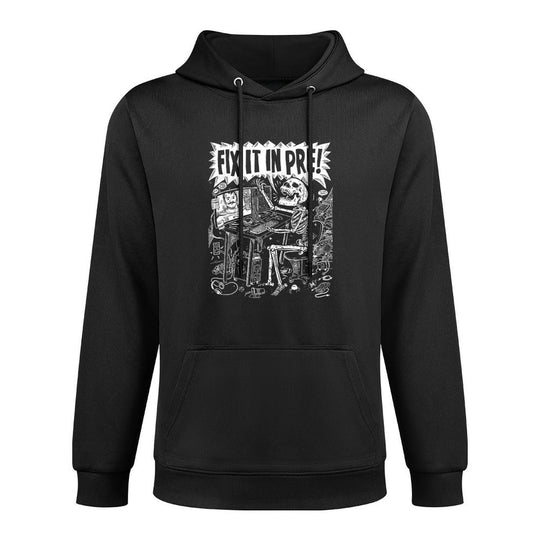 Fix It In Pre Skeleton Computer Bones Funny Medium-Weight Fabric Hoodie
