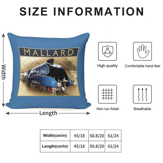 LNER A4 Mallard And Nameplate Soft Gift Ready Throw Pillow