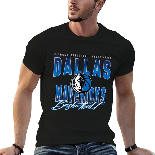 Dallas Mavericks Official NBA Modern Classic Fit Black, Small  Wrinkle-resistant T-Shirt