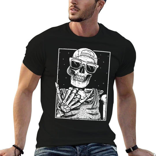 Skeleton Rock Hand Halloween Costume Cool Rock Music Rocker  Quick-drying T-Shirt