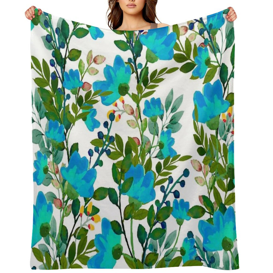 Blue #redbubble #decor #buyart Wrinkle-free Throw Blanket