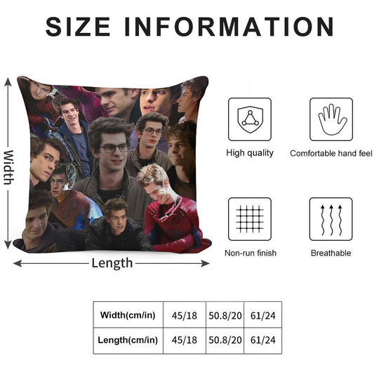 Andrew Spider Garfield Man Soft Shrink-Resistant Throw Pillow