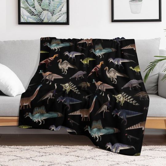 Dinosaurs Shrink-resistant Throw Blanket