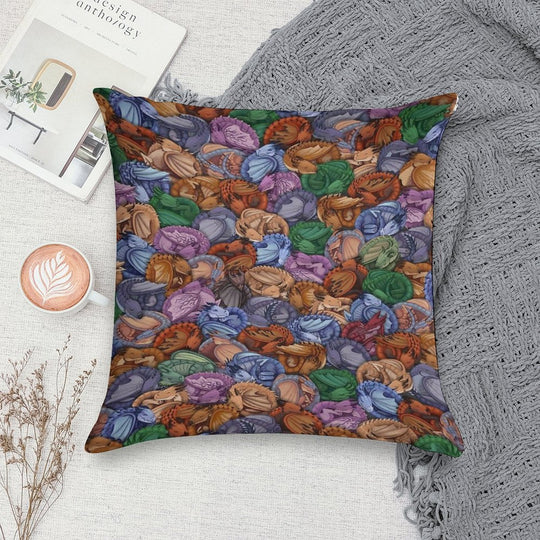 Let Sleeping Dragons Snooze Soft Anti-Pilling Throw Pillow