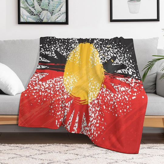 Awesome Aboriginal Art Wrinkle-free Throw Blanket