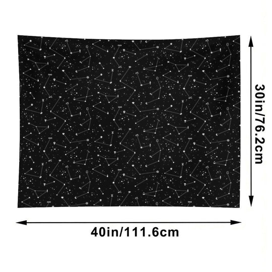 Constellations (Black) Tapestry