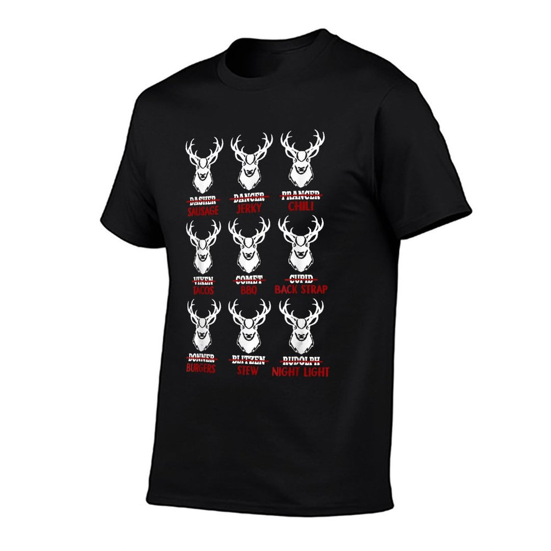 Funny Christmas Deer Bow Hunting Santa Men Women Hunter  Easy-care T-Shirt