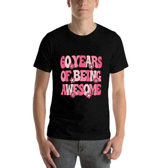60 Years Of Being Awesome 60 Years Old Women 60th Birthday  Graphic-printed T-Shirt