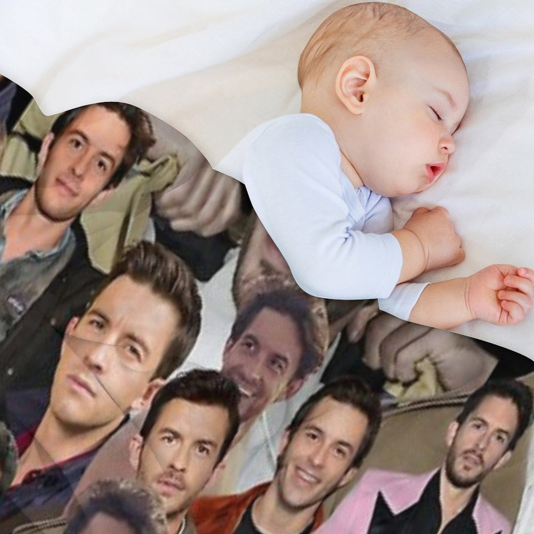 Jonathan Bailey Collage Compact Throw Blanket